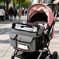 thumbnail image 6 of Universal Stroller Organizer, Stroller Caddy with Detachable Strap& Heightened Insulated Cup Holders & Non-slip Secure Hooks Accessories, Fits Most Strollers, 3 Ways to Carry, 6 of 6