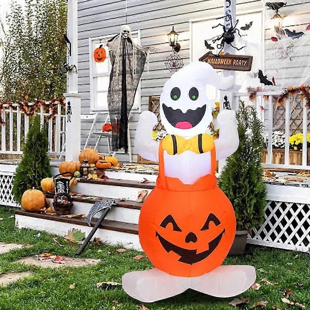 Halloween Air Inflatable Pumpkin Ghost Led Light Outdoor Yard Party Decor