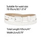 thumbnail image 3 of Cinturones de cintura fina para mujer Cinturón de cuero ajustado con hebilla rectangular para pantalones de vestir blanco Ajuste la cintura 78-95cm / 30.7-37.4, 3 of 4