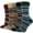 Mix Color 1, variant on 5 Pairs Womens Wool Socks Thick Knit Vintage Winter Warm Cozy Crew Socks
