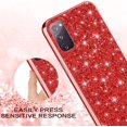 thumbnail image 5 of Phone Case for Samsung Galaxy S20 FE Case Glitter Sparkle Gold, Samsung S20 FE 5g Case Silicone Anti-Fingerprint Glamorous Bling Shiny Cover Thin (Red), 5 of 7