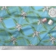 thumbnail image 2 of Soimoi Blue polyester Crepe Fabric Pine & Leaves Print Sewing Fabric Yard 42 Inch Wide, 2 of 3