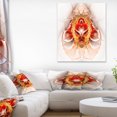 thumbnail image 1 of Grand Cœur Fractal Symétrique Rouge - Art Abstrait sur Toile, 1 of 3