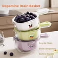 thumbnail image 3 of Fruit Washer Strainer Bowl with Handle,2 in 1 Fruit Washing Bowl with Strainer,Dual-Layer Veggie Colander Draining Basket,Vegetable Washing Draining Basket for Mini Berry Grape Washer, 3 of 10