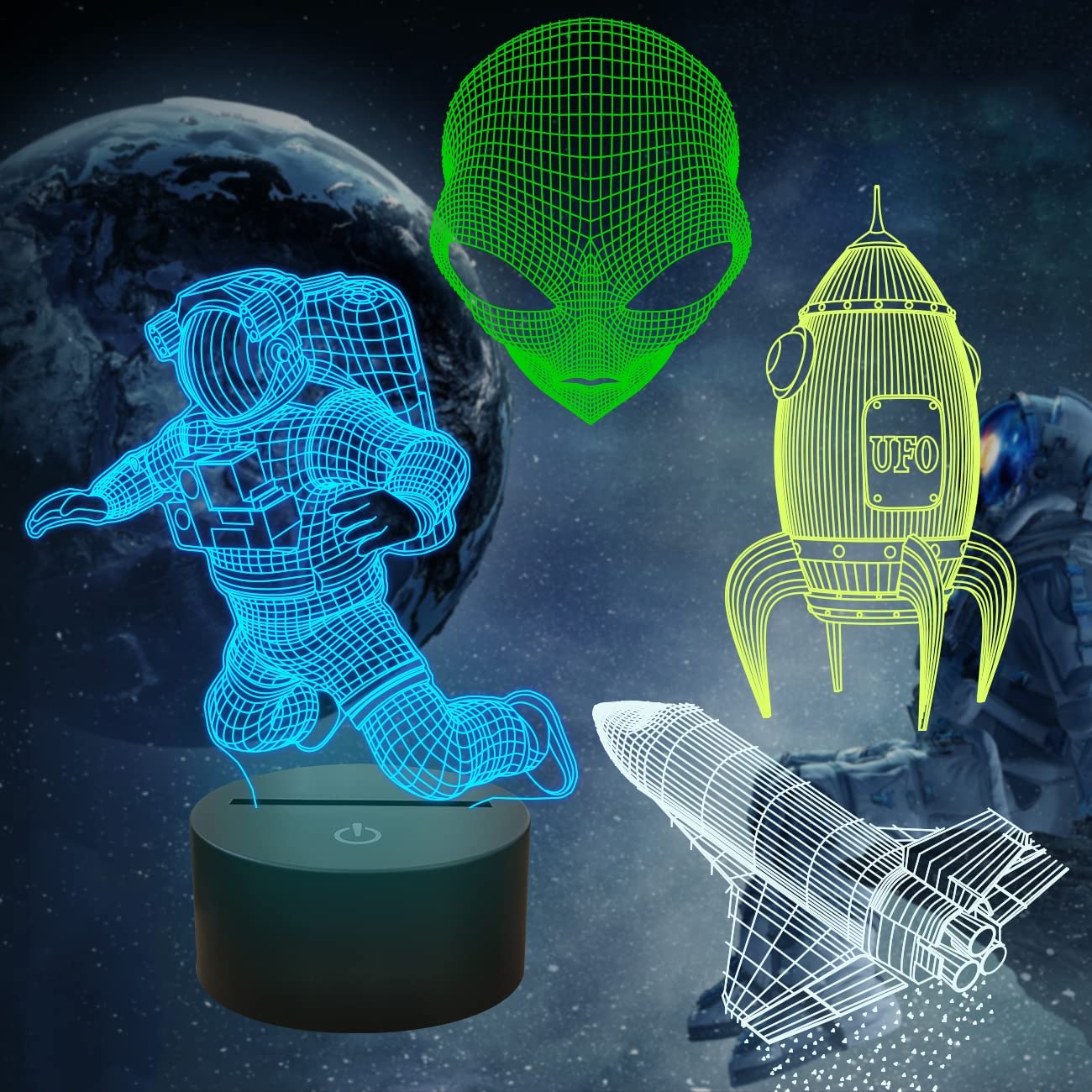 Moon Lamp, Moon Light LED Night Lights For Kids Room 16 Colors Moon Lamp For Bedroom With Stand Light Up Moon Lights For Girls Kids Gift - 4.8 Inches