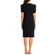 thumbnail image 3 of Vestido de Lápiz INSPIRE CHIC para Mujeres con Mangas Abullonadas y Abertura Trasera, Casual de Negocios, Cuello Cuadrado, XL Negro, 3 of 6