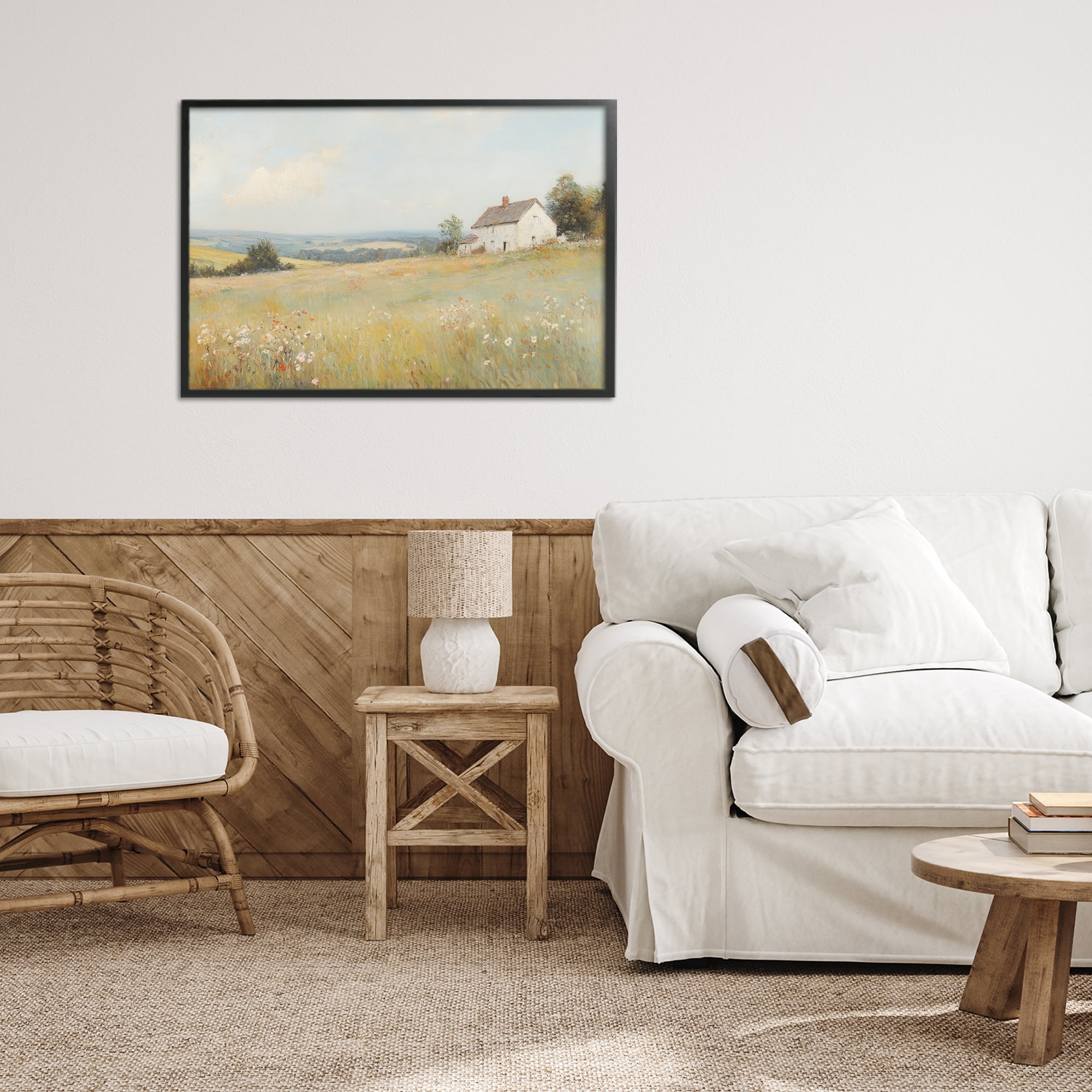 Stupell Industries Little House In The Prairie Black Framed Giclee Art, design by Petal Prints Design