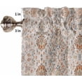 thumbnail image 5 of Rustic Printed Boho Kitchen Curtains and Valances Set, Rod Pocket Curtains Tier Farmhouse Window Curtains 36 Inch Length, Vintage Mandala Tribal Geometric 3 Piece Kitchen Curtains Set, 5 of 6