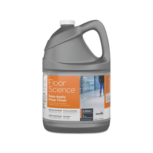 Floor Science Easy Apply Floor Finish Ammonia Scent, 1 gal Container, 4/Carton