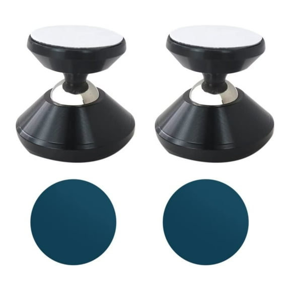 Magnetic Car Phone Holder Stand Dashboard Car Phone Mount, 2 Pack Mobile Phone Holder for Car 360 Rotation Universal Metal Phone Holder Compatible for iPhone Samsung-Black