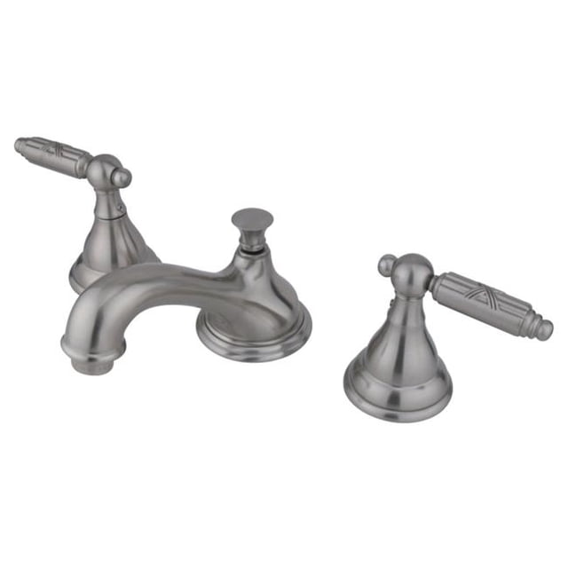 Kingston Brass KS5568GL Robinet de Lavabo à Grand Diffusion avec Poignée, Nickel Satiné