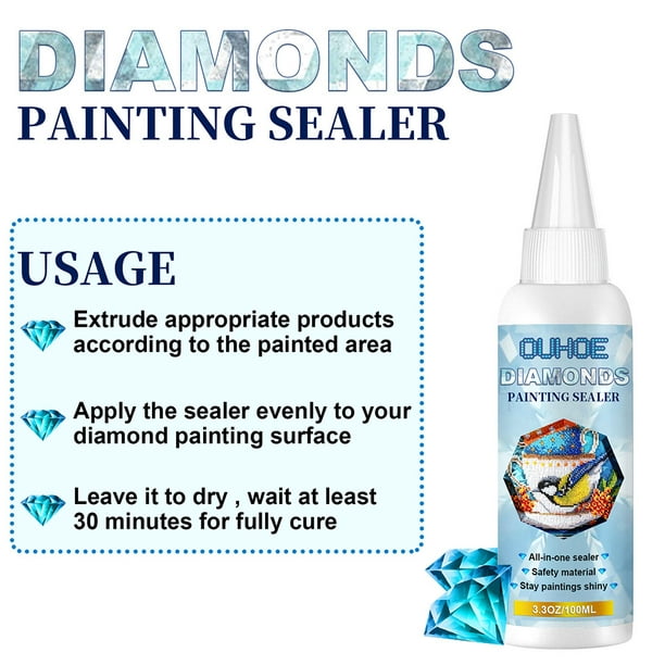 100ml DIY Diamond Painting Conserver Permanent Hold Shine Effect Sealer