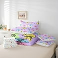 thumbnail image 4 of Erosebridal Colorful Butterfly Bedding Queen Size,Purple Pink Comforter Sets with Sheets,Microfiber Reversible Bedding Sets Queen Size,Cartoon Decoration,7 Pieces, 4 of 6
