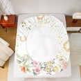 thumbnail image 5 of jejeloiu Farmhouse Animal Horse Twin Sheet Sets,Chic Flower Floral Twin Fitted Sheet,Splatter Ink Flat Sheet For Girls,Lightweight Room Decor,3-Piece, 5 of 7