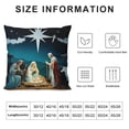thumbnail image 5 of BANET  Christmas Christ Scene Decorative Throw Pillow Cover, Christmas Star and Square Pillowcase Blended Double-Sided No Inserts for Bedroom Living Room 12x12in, 5 of 5
