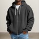 thumbnail image 1 of MHFRRA Sudadera de Punto con Capucha y Cremallera, Chaqueta con Cremallera Completa, Informal, Suave y Cálida, con Bolsillo Tipo Cangurera para Exteriores, Otoño E Invierno Negro, 1 of 3