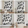 thumbnail image 6 of Black Geometric Moroccan Sheer Curtains 54 Inches Long, Abstract Art Grey Ombre Modern Light Filering Curtains, Breathable Simi Curtain Privacy Drapes for Kitchen Bathroom Small Window Treatment, 6 of 9