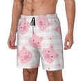 thumbnail image 1 of Balery Cartoon Pig Bañador para hombre, shorts de playa de secado rápido con entrepierna y forro de compresión-Large, 1 of 6