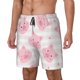 thumbnail image 1 of Balery Cartoon Pig Bañador para hombre, shorts de playa de secado rápido con entrepierna y forro de compresión-X-Large, 1 of 6