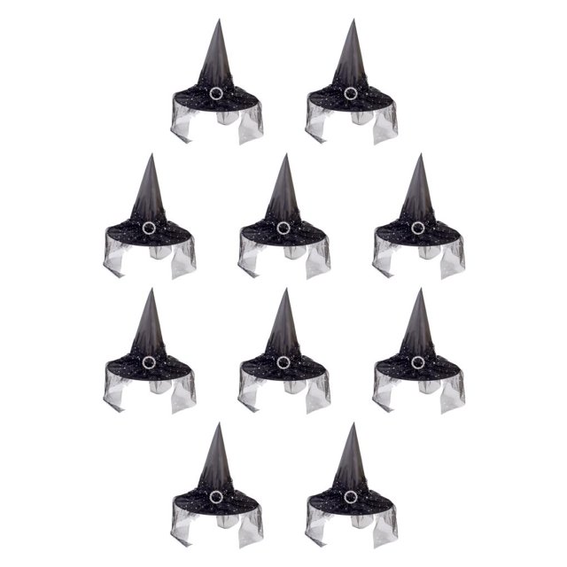 Sombreros de brujas Inteprter para adultos 10Conjunto negro