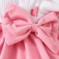 thumbnail image 6 of Piuwrlz Girls Skirt Sets Long Sleeved Sweatershirt Mesh Dress Set Bow-knot Printed Skirts Suits Pink Size 6 Months, 6 of 7
