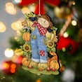 thumbnail image 3 of Fall Decoration Harvest Scarecrow - Scarecrow Ornament Handmade Gift for Autumn Adornment - Wooden Ornament by Susan Winget 8471211-SW, 3 of 7