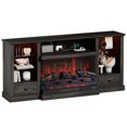 thumbnail image 2 of Redayfur 70" Electric Fireplace TV Stand for TVs Up To 70'', Farmhouse Entertainment ,With Storage Cabinet LED and Charging Station,Dark Rustic Oak, 2 of 15
