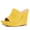 Yellow, variant on YDN Women Comfy Open Toe Studded Slide Sandals High Wedge Heels Platform Clogs Mules Slip On Shoes Size 7 Red