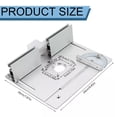 thumbnail image 3 of Ynlkorvg Aluminium Router Table Insert Plate Woodworking Benches Router Flip Plate With Gauge Aluminium Fence Sliding Brackets Multifunctional Trimming Engraving Table(silver), 3 of 9