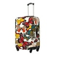 thumbnail image 2 of Salouo Retro Floral Butterfly Pattern Travel Dust-proof Suitcase Cover, Softside Suitcase Protector Luggage Cover Protector for 18-32inch ,Not Included Suitcase, 2 of 8