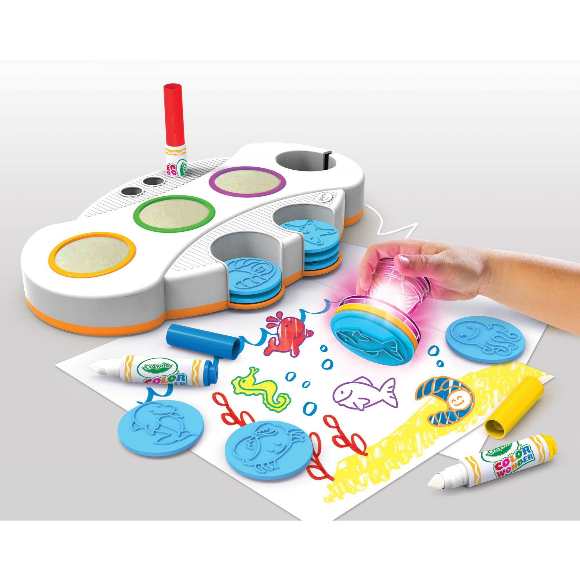 Crayola Wonder Magical Mess Free Light-Up Stamper, Includes paper, Mess Free Markers and 10 - Walmart.com