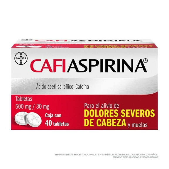 Cafiaspirina 40 Tabletas 500 mg