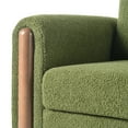 thumbnail image 4 of Modern Indoor Teddy Frabic Upholstered Club Arm Chair, Green, 4 of 9