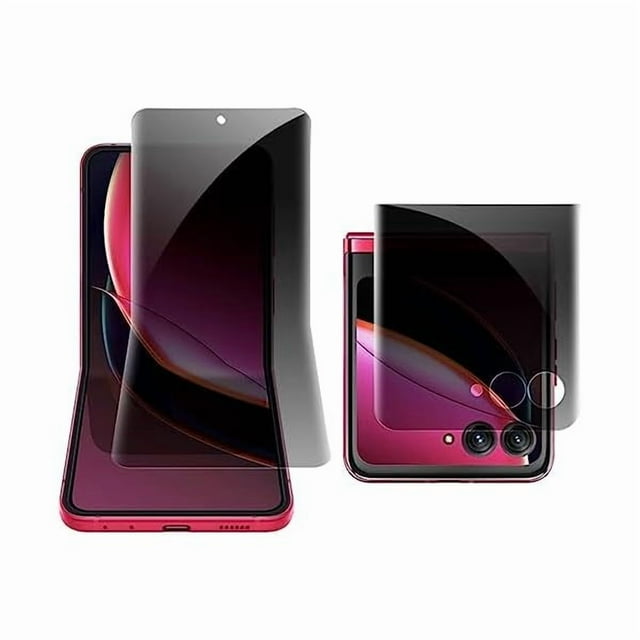xixishop Anti-Spy Anti-Glare Inner Screen Protector For Moto Razr+ 2023 Privacy Matte Outer Screen Protector Soft Film for Motorola Moto Razr Plus 2023 Anti-Peeping