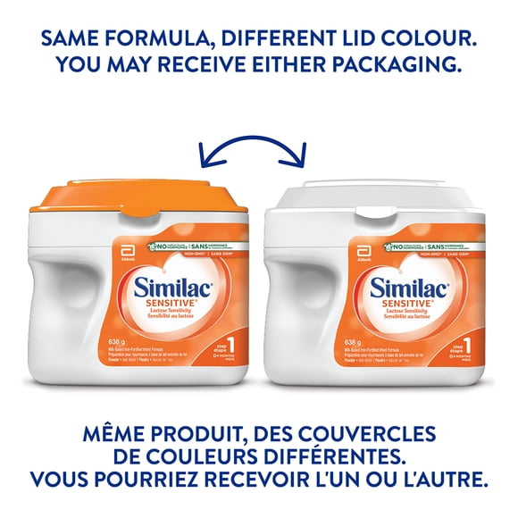 Similac Sensitive Sensibilité au lactose sans OGM en poudre, 638 g