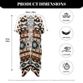 thumbnail image 6 of Xoenoiee Aztec Southwest American Tribal Pattern Women Chiffon Cardigan Kimono Robe Tops Beach Bikini Cover up Blouse Open Front Resort Wear Loose Fit Beachwear, 6 of 7