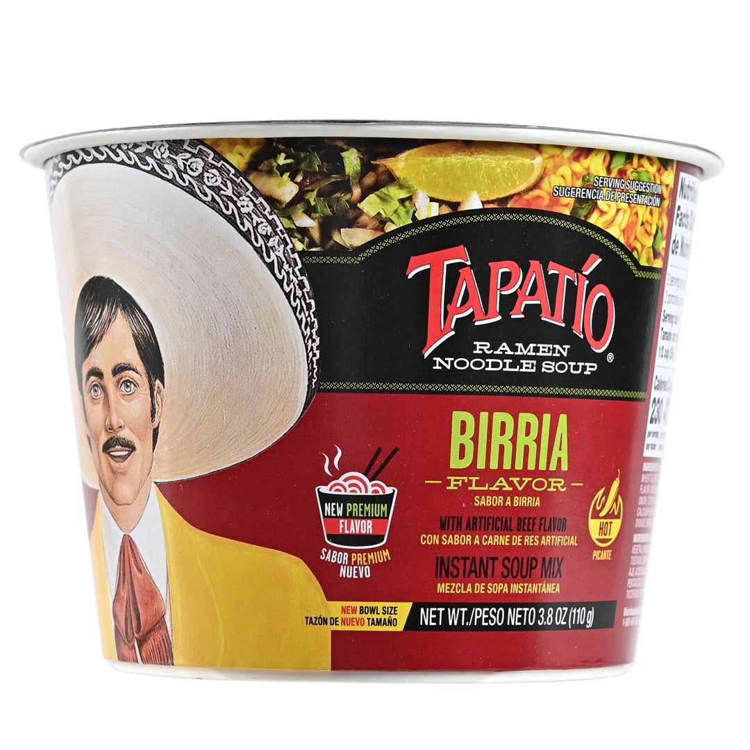 (6 pack) Tapatio Spicy Ramen Birria Bowl, 3.8oz