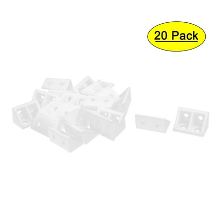 

Closet Cabinet Plastic 90 Degree Angle Corner Bracket 33x20x20mm 20pcs