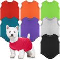 thumbnail image 1 of 8 piezas Camisas para perros Ropa en blanco para mascotas Camisas lisas para perros suaves Ropa para perros Gatos Mascotas #yogu, 1 of 5