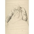 thumbnail image 2 of Romain Cazes 14x18 Gold Ornate Wood Frame and Double Matted Museum Art Print Titled - Study of a Woman Seated (1828-81), 2 of 4