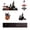 A, variant on Haunted House Scene Decor 8.62 Inch Long, Laser Cut Wood Sign With RIP Tombstone And Jack-O-Lantern, Creepy Yet Cute Accent For Mantelpiece Shelf Or Entryway Console Table B
