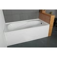 thumbnail image 4 of Aqua Eden VTAP603216R 60-Inch Acrylic Rectangular 3-Wall Alcove Tub with Anti Skid and Right Hand Drain Hole in Glossy White, 4 of 12