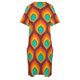 thumbnail image 5 of Vestido playero holgado con bolsillos, diseño geométrico degradado retro 824 para mujer, 5 of 7