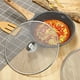 thumbnail image 4 of Naiovety Sartén Protector contra salpicaduras de acero inoxidable Suministros prácticos resistentes al calor con mango plegable Malla de pantalla de Cocina y Comedor 29CM Naiovety HA060067-02, 4 of 6