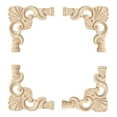 thumbnail image 4 of MOMOJIA Luxury French Solid Wood Corner Floral Wooden Background Wall Art Carvings, 4 of 9