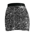 thumbnail image 4 of Hpapadks Womens Skirts Sparkly Sequin Mini Skirt with Wide Elastic Waistband for Summer Fall Party Black L, 4 of 4