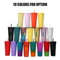 thumbnail image 6 of Uteam Matte Tumbler 710ML/24OZ Large Capacity Water Cup with Straw Leak-Proof Lid Reusable Wide Opening Fully Studded for Daily Use, 6 of 7