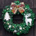 thumbnail image 2 of SUMAX1989 Merry Christmas Jingle Bell Burlap Wired Christmas Ribbon for Christmas Tree Decor 2.5" x 10 Yard, 2 of 6