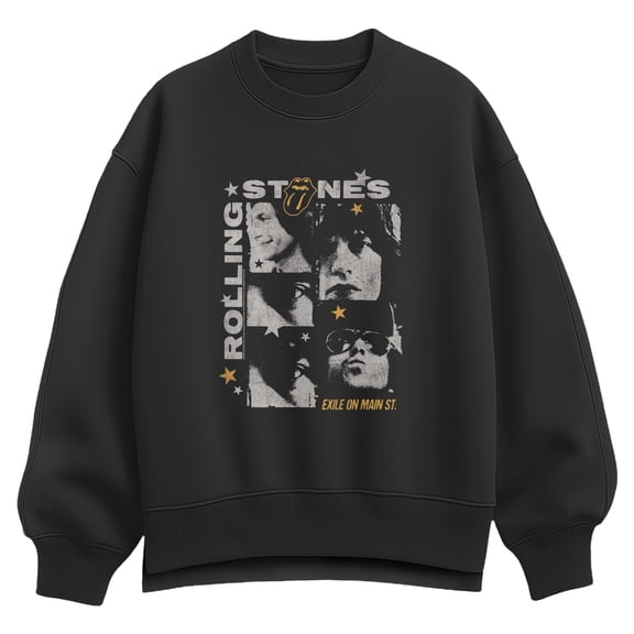 Rolling Stones - Exile Stars - Women's Oversized Fleece Crew Sweatshirt