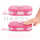 thumbnail image 4 of Lonchera Lunch box bento portátil para niños y adultos con 5 compartimentos de sellado hermético, libre de fugas y cubiertos incluidos, BPA FREE Happy Life  Lonchera Lunch box bento portátil para niños y adultos, 4 of 10
